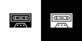 Cassette tape icon Isolated flat vector in outline Royalty Free Stock Photo
