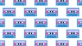 Cassette tape pattern isolated on white background Royalty Free Stock Photo