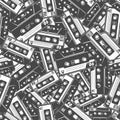 Cassette Tape Seamless pattern Royalty Free Stock Photo