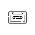 cassette tape thin line icon. sound, music linear icons from technology concept isolated outline sign. Vector illustration symbol Royalty Free Stock Photo