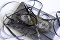 Cassette Tape Unravelled Royalty Free Stock Photo