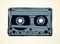 Cassette. Vector drawing Royalty Free Stock Photo