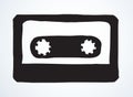 Cassette. Vector drawing Royalty Free Stock Photo