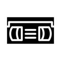 cassette video retro gadget glyph icon vector illustration Royalty Free Stock Photo