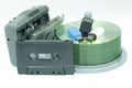 Cassettes and CD on white background Royalty Free Stock Photo