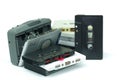 Cassettes on white background Royalty Free Stock Photo