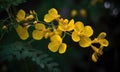 A beautiful photograph of Cassia fistula flower