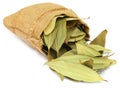 Cassia leaves in sack