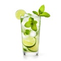 Cassic Mojito cocktail isolated on white background. Generative Ai Royalty Free Stock Photo