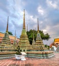 Cassical Thai architecture in Wat Pho public temple in Bangkok, Thailand. Royalty Free Stock Photo