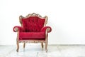 Cassical vintage armchair on white background Royalty Free Stock Photo