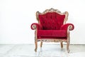 Cassical vintage armchair on white background Royalty Free Stock Photo