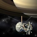 Cassini mission orbiter closing Saturn