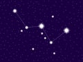 Cassiopeia constellation. Bright stars in the night sky. Vector Royalty Free Stock Photo