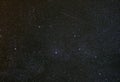 Cassiopeia and shooting star