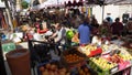 Cassis weekly market panning around stalls buyers.