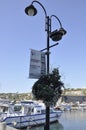 Cassis, 8th september: Street Lamp decorated in the Port of Cassis in France