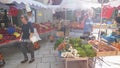 Cassis weekly market panning around stalls buyers.