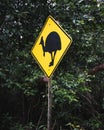 Cassowary Crossing Road Sign warning