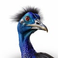 Impressive And Realistic Cassowary In Pixar Style On White Background Royalty Free Stock Photo