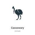 Cassowary vector icon on white background. Flat vector cassowary icon symbol sign from modern animals collection for mobile