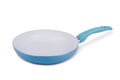 Cast frying pan on white
