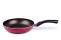 Cast frying pan on white