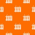 Cast-iron battery pattern vector orange Royalty Free Stock Photo