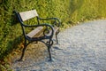 Cast-iron bench in park