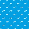 Cast-iron cannon pattern vector seamless blue