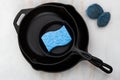 Cast Iron Cookware and cleaning supplies