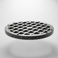 A cast iron floor drain grate Royalty Free Stock Photo