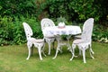 cast iron garden chairs Royalty Free Stock Photo