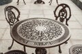 Cast iron garden table and chairs