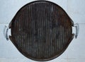 Cast iron grill black steel texture Royalty Free Stock Photo