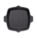 Cast-iron grill pan for cooking barbecue. Kitchen utensils