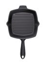 Cast-iron grill pan for cooking barbecue. Kitchen utensils Royalty Free Stock Photo