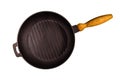 Cast iron grill pan isolated on a white background Royalty Free Stock Photo