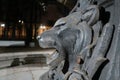 Cast iron head of a lion in the Rumyantsev Garden Royalty Free Stock Photo