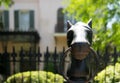 New Orleans Cast Iron Horse Head Hitching post Royalty Free Stock Photo