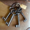 Cast Iron Lock Keys Royalty Free Stock Photo