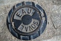 Cast iron manhole for an urban water network in France