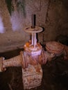 Cast iron old rusty water valve Royalty Free Stock Photo