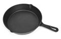 Cast iron pan with empty space, isolated