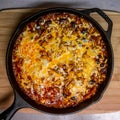 Cheesy Chili Bake in Cast Iron