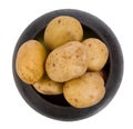 Cast iron pot with a potato Royalty Free Stock Photo