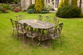 Cast iron table and chairs