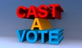 Cast a vote on blue Royalty Free Stock Photo