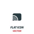 cast wireless and wifi icon in a flat style. Vector illustration pictogram on white background. Isolated symbol suitable for