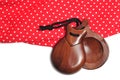 Castanets and flamenco dress Royalty Free Stock Photo